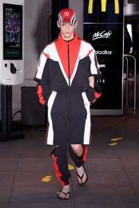 Model on the catwalk