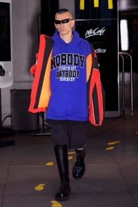 Model on the catwalk