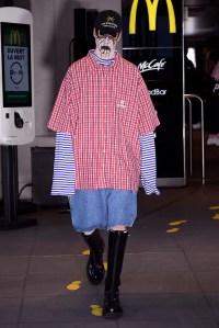 Model on the catwalk