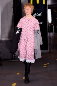 Model on the catwalk