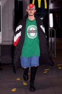 Model on the catwalk