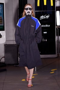 Model on the catwalk