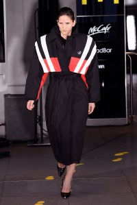 Model on the catwalk
