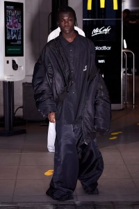 Model on the catwalk