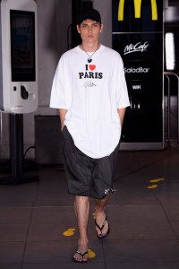 Model on the catwalk