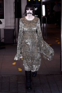 Model on the catwalk