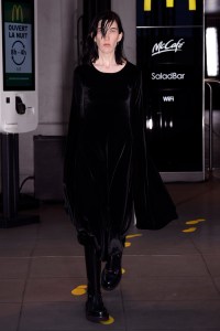 Model on the catwalk