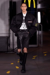 Model on the catwalk