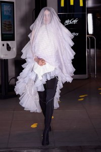 Model on the catwalk