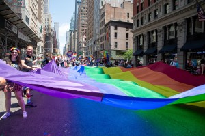 The scene at the World Pride Parade in New York.