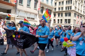 The scene at the World Pride Parade in New York.
