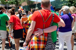 The scene at the World Pride Parade in New York.