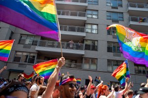 The scene at the World Pride Parade in New York.
