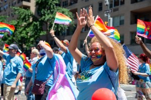 The scene at the World Pride Parade in New York.