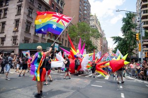 The scene at the World Pride Parade in New York.