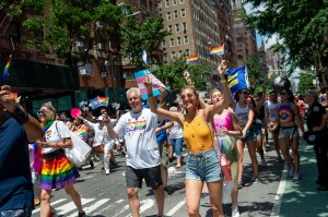 The scene at the World Pride Parade in New York.