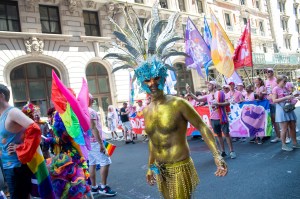 The scene at the World Pride Parade in New York.