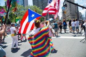 The scene at the World Pride Parade in New York.