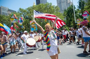 The scene at the World Pride Parade in New York.