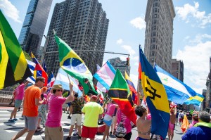 The scene at the World Pride Parade in New York.