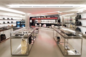 The men's wear floor at the Saint Laurent Rive Droite store.