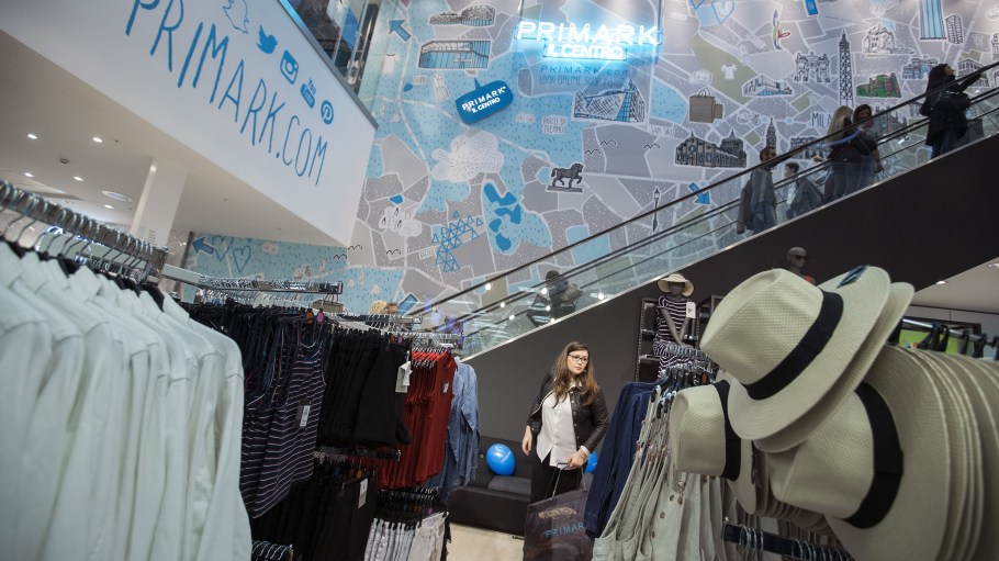 A customer browses clothing inside a newly opened Primark fashion store, operated by Associated British Foods Plc, in Milan, Italy.