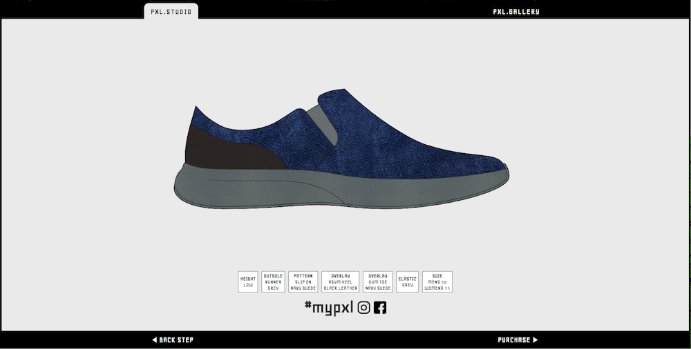 pxl. a new footwear brand that lets users create their own footwear