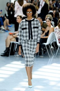 Model on the catwalk