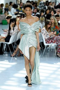 Model on the catwalk