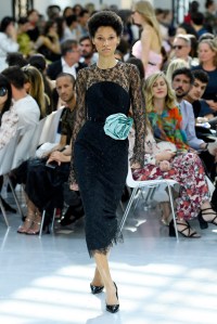 Model on the catwalk