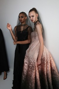 Backstage at Christian Dior Couture Fall 2019