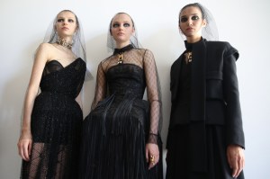 Backstage at Christian Dior Couture Fall 2019