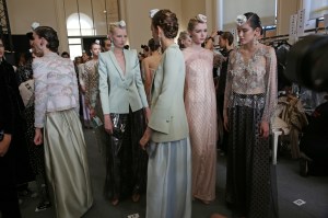 Backstage at Giorgio Armani Privé Couture Fall 2019