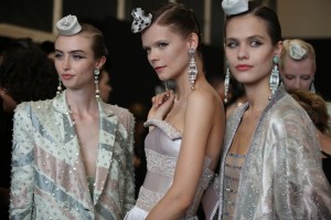 Backstage at Giorgio Armani Privé Couture Fall 2019