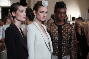 Backstage at Giorgio Armani Privé Couture Fall 2019