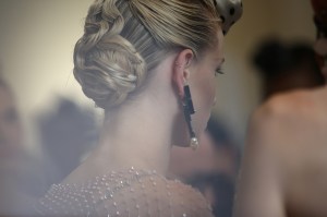 Backstage at Giorgio Armani Privé Couture Fall 2019