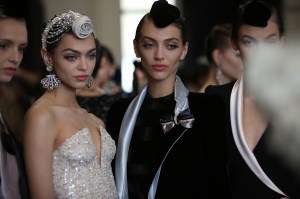 Backstage at Giorgio Armani Privé Couture Fall 2019