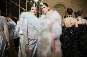 Backstage at Giorgio Armani Privé Couture Fall 2019