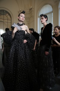 Backstage at Giorgio Armani Privé Couture Fall 2019
