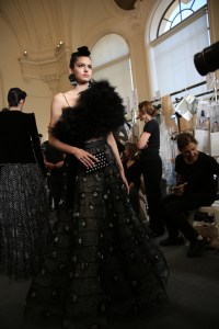 Backstage at Giorgio Armani Privé Couture Fall 2019