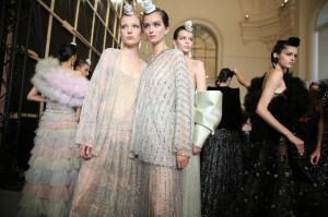Backstage at Giorgio Armani Privé Couture Fall 2019