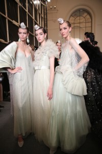 Backstage at Giorgio Armani Privé Couture Fall 2019