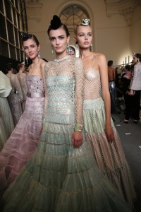 Backstage at Giorgio Armani Privé Couture Fall 2019