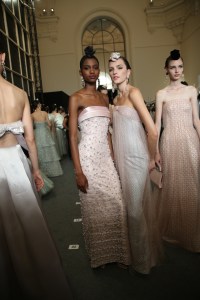 Backstage at Giorgio Armani Privé Couture Fall 2019