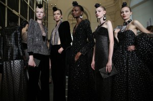 Backstage at Giorgio Armani Privé Couture Fall 2019