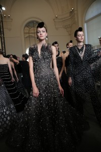 Backstage at Giorgio Armani Privé Couture Fall 2019