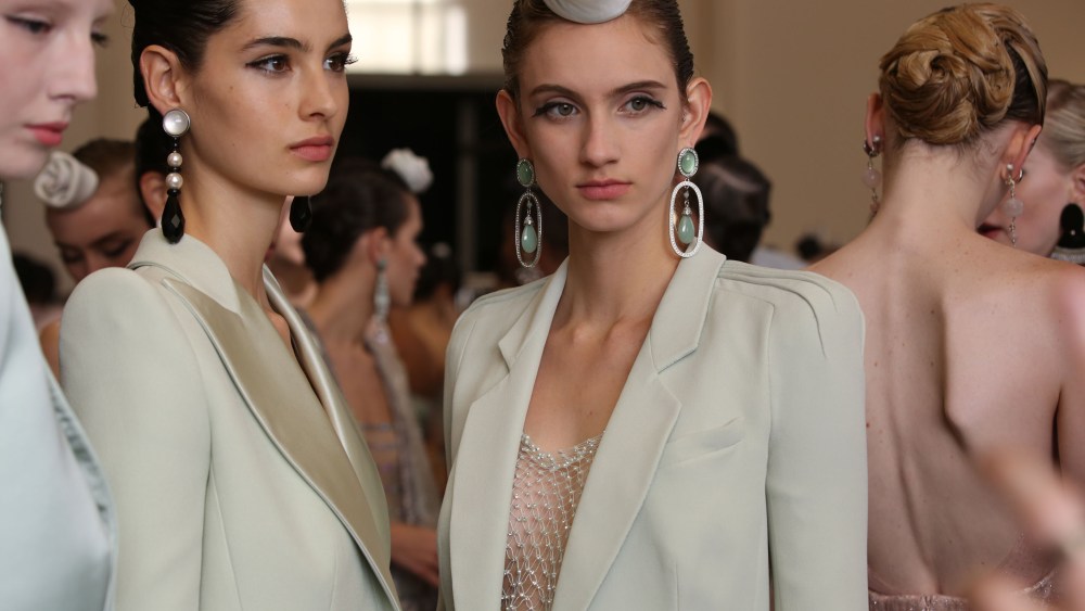 Backstage at Giorgio Armani Privé Haute Couture Fall 2019