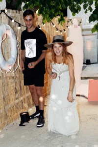 Yohan Bos and Ana Girardot play a game of pétanque