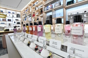 Details inside the Chanel beauty boutique.
