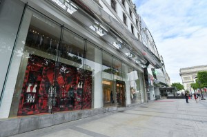 The facade of the Dior store on Champs-Elyses.